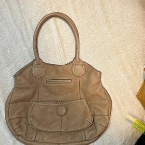 Old Navy, Tan leather shoulder bag,